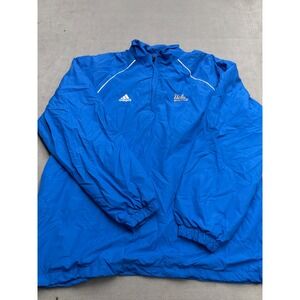 Adidas UCLA Bruins Windbreaker Jacket Mens XL Blue Quarter Zip Climalite Vented